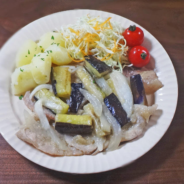 こってりなのにやさしい味わい！豚肉と茄子の味噌生姜焼き