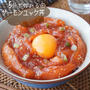 火は使いません！和えるだけで作れる絶品サーモンユッケ丼#ランチ#リモートワーク