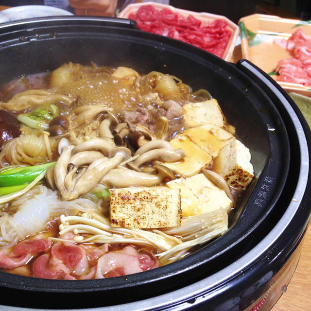 京君ファミリーと我が家ですき焼き♪