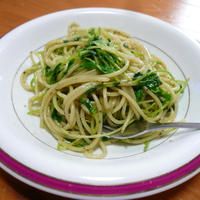 簡単！豆苗入り和えるだけスパゲティ