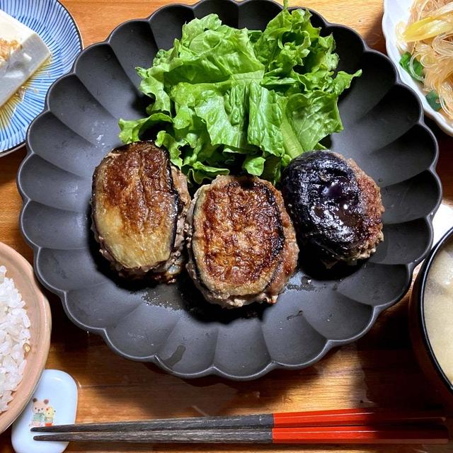 早々に帰る母（笑）＆ナスのひき肉挟み焼き