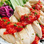 蒸し鶏トマト【鶏胸肉とトマトソース】動画レシピ/Chicken breast with Tomato sauce.