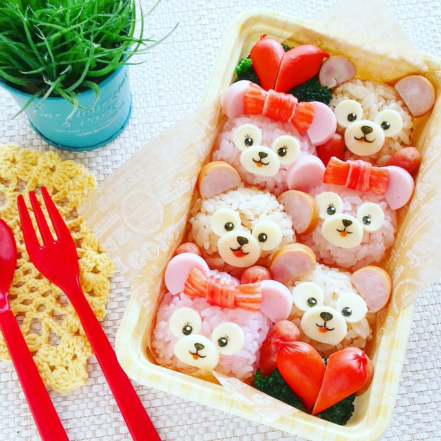 バレンタインこむすび弁当♪