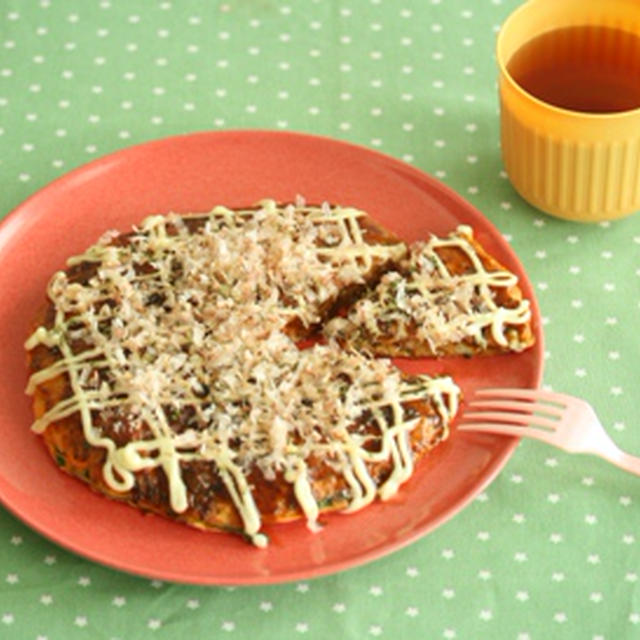 ふーわふわ　豚キムお好み焼き