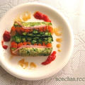 野菜とﾊﾑﾁｰｽﾞのﾃﾘｰﾇ＊しそ梅のｵﾘｰﾌﾞｵｲﾙﾄﾞﾚｯｼﾝｸﾞ。゜*〇゜*･゜ﾟ･*:.｡..｡.:*･゜