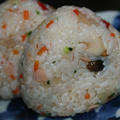 10月12日　　おやぢ用　朝弁　　炒飯にぎり