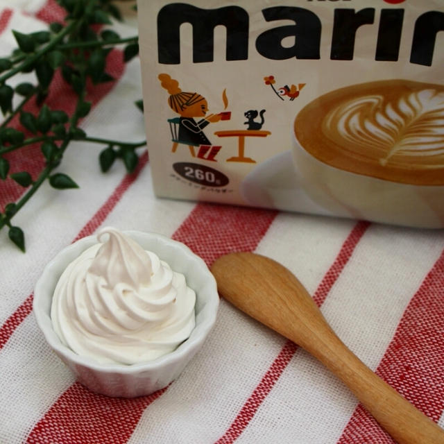 【ホイップマリーム】マリームとお湯だけでホイップクリームが作れる！？さっそく作ってみました！