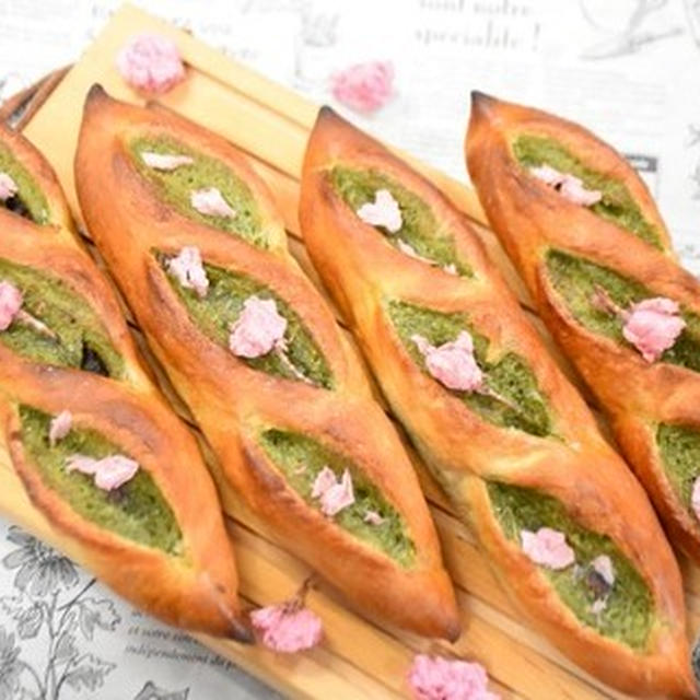 【abcクッキングスクール】抹茶あずきバケット