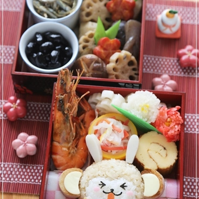 新春さるみちゃんおせち＊キャラ弁