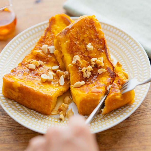 かぼちゃの甘味がとろけたフレンチトーストが美味しすぎて・・レシピのご紹介