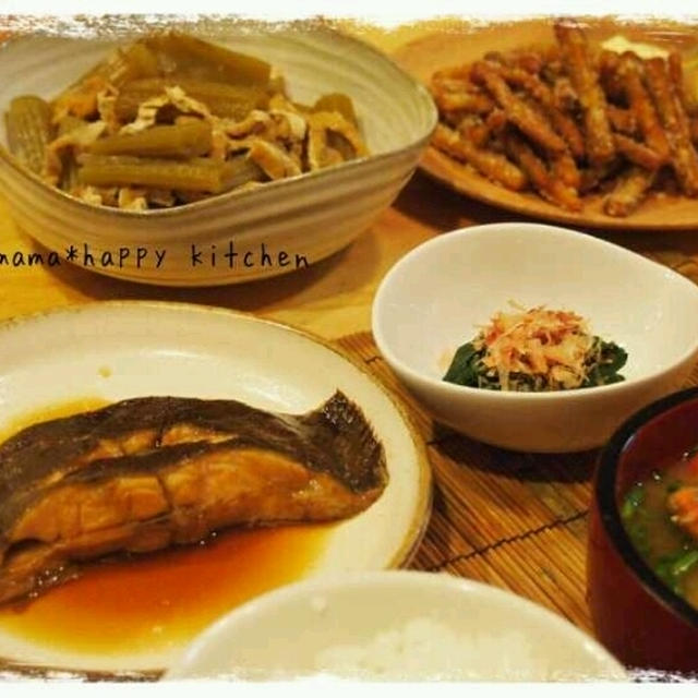 昨日の夕飯 煮魚とか 追記 ごぼうの唐揚げ レシピ By Maa さん レシピブログ 料理ブログのレシピ満載