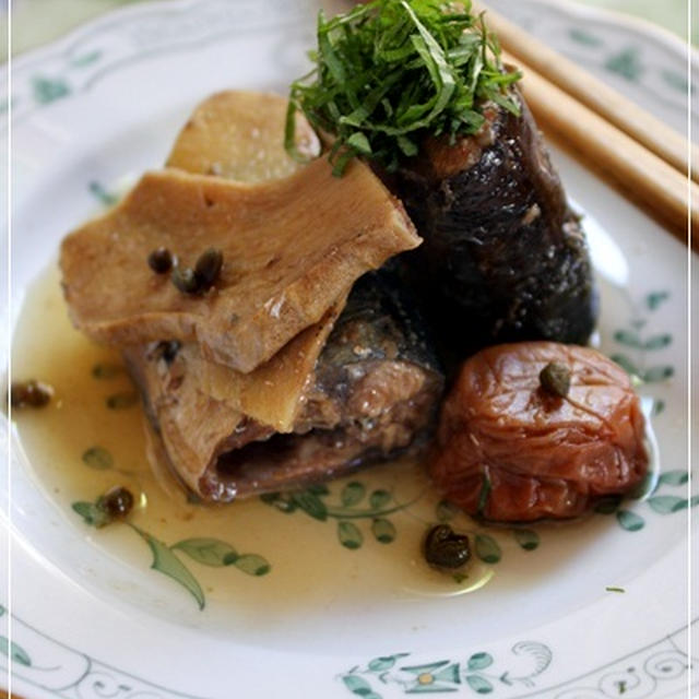 夏バテ防止に秋刀魚の梅酢煮