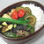茄子の甘辛炒め弁当。野菜たっぷりちゃんぽん