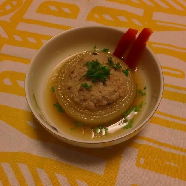 ハーブサミット☆Makoさんの玉ねぎカップ♪ハンバーグの食べるスープ