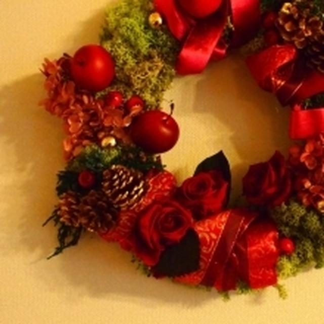 クリスマスリースを作ったよ！