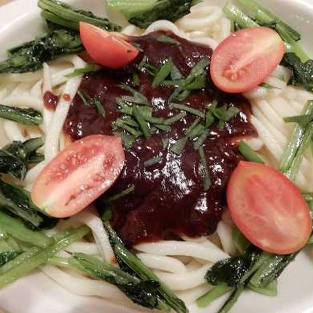 うどん玉で作る簡単即席ジャージャー麺  レシピ