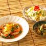 豆腐ハンバーグの春彩餡かけ