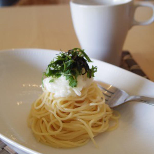 4分で！つるつるフワフワ明太スパサラ