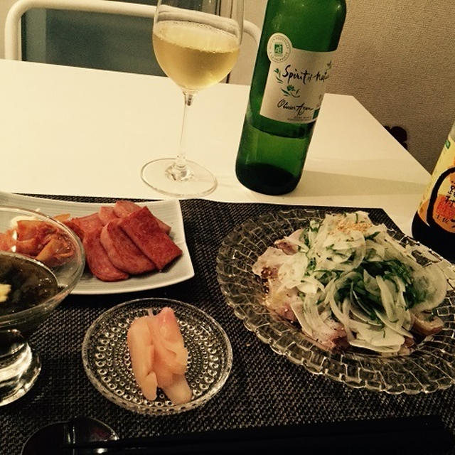 炙りぶりと新玉ねぎのサラダとか