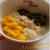 065日目-2 七倍粥14さじ+鶏胸肉2さじ+とうもろこし2さじ+ブロッコリー2さじ+一番だし+さつまいも2さじ+りんご2さじ+マルツエキス9g、マルツエキス9g