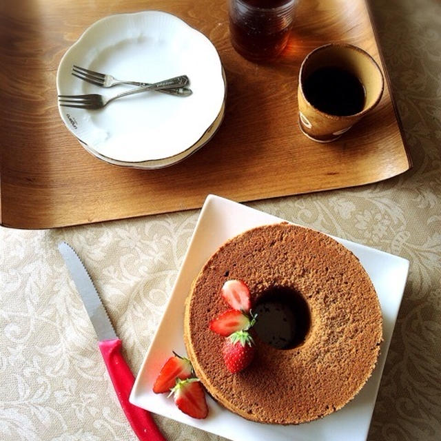黒糖きな粉チョコシフォン