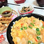 ヤバすぎるほど使えるダイソーのミニフライパン！【ふわとろ親子丼と、ワカサギの天ぷら de 夕食】