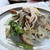 舞茸のクリームパスタ♪胡桃を見つけたよ～