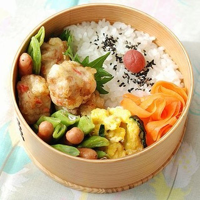 ◆豚小間なのにお肉感たっぷり♡【豚の紅生姜天弁当