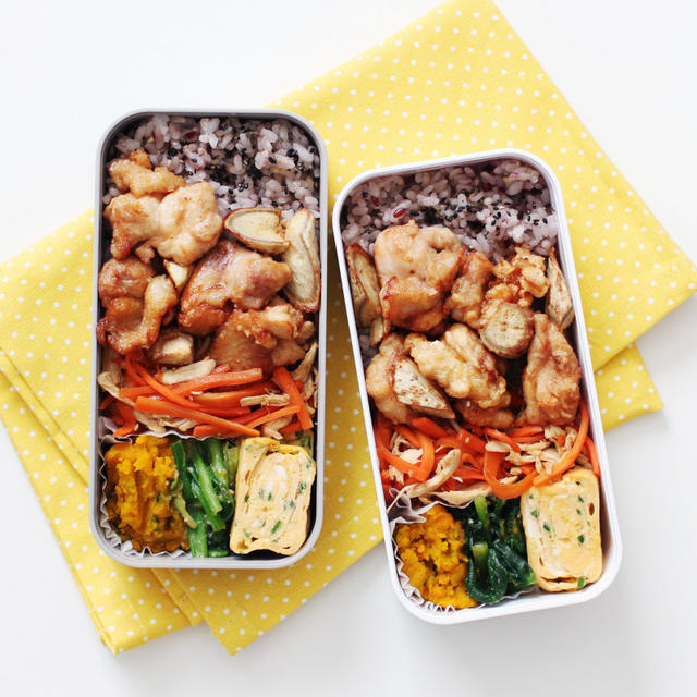 【お弁当】唐揚げ弁当でピクニック気分