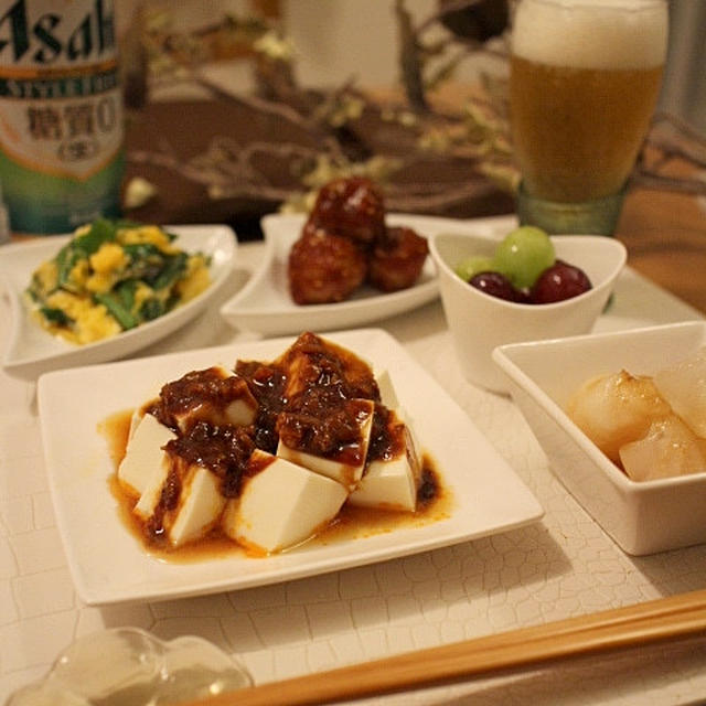 ビールにぴったり！麻婆タレの冷奴