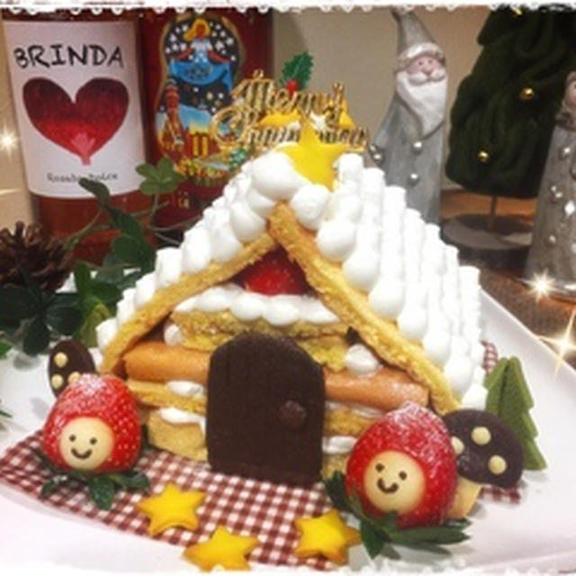 ★クリスマス☆お菓子の家ケーキ★