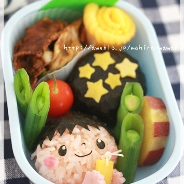 七夕キャラ弁＊短冊にお願いのお弁当♪