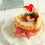* 苺のシャルロット ♡ レアチーズケーキ♪最後の苺で。
