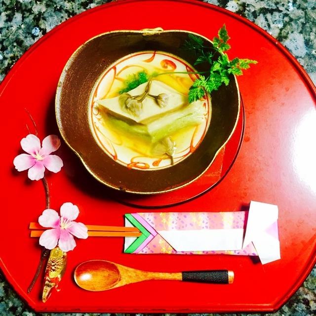 手作り生麩の菱餅風桜餡かけ By トコトコさん レシピブログ 料理ブログのレシピ満載