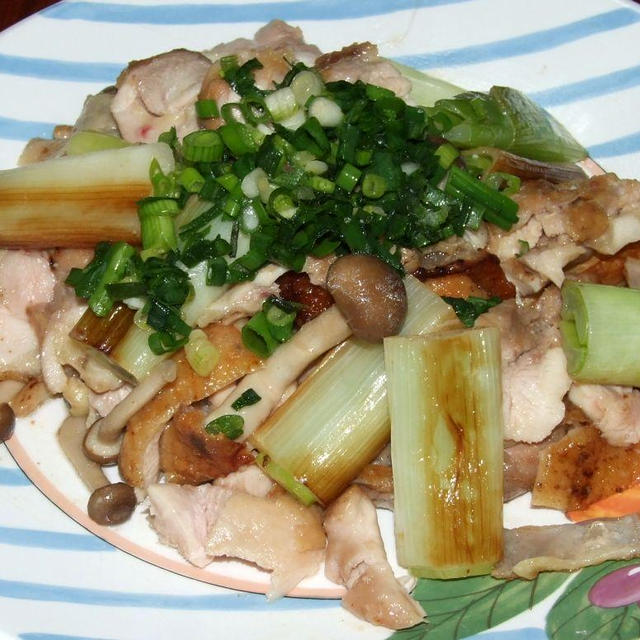 鶏もも肉の照り焼き＆小松菜の炒め物