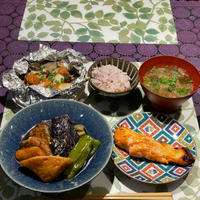 鮭塩麹焼きの献立