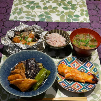 鮭塩麹焼きの献立
