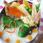 焼鮭＊きゅうりカーdeドライブくまちゃんのお弁当