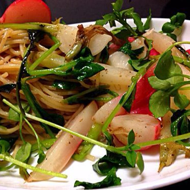 七草のアンチョビペペロンチーノは野菜たっぷり新春パスタ