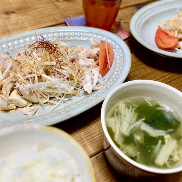 高タンパク低カロリーなよだれ鶏。引き続き台風に備えて。