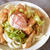 鶏肉とキャベツの甘辛味噌炒めのせうどん