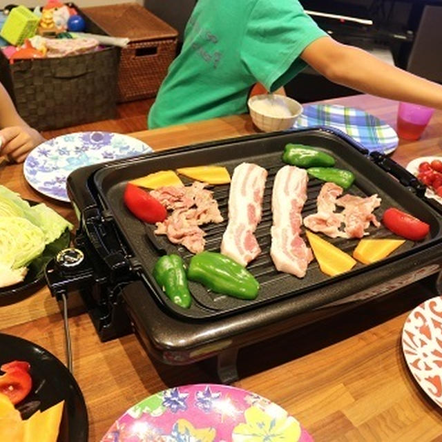 お家でサムギョプサルを食べた～！！