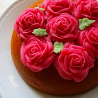薔薇の花咲く♡ホットケーキミックスで炊飯器ケーキ♡