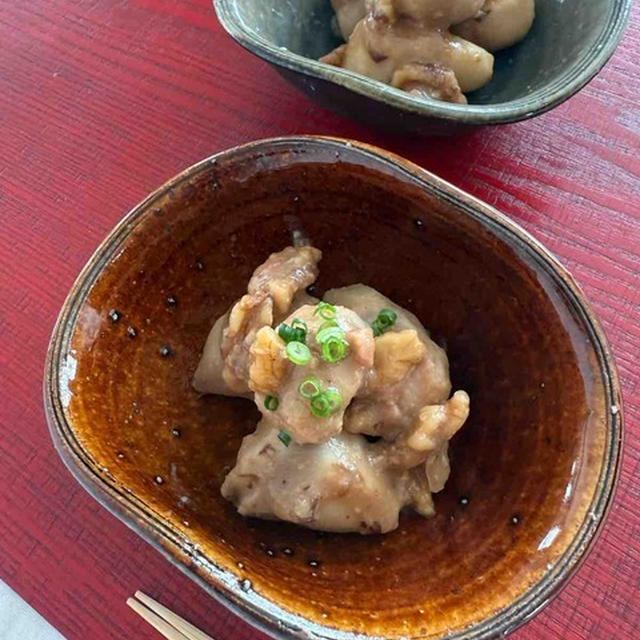 ＜里芋レシピ＞✴︎✴︎✴︎ 里芋の胡桃味噌煮込み 〜残り物でひと品