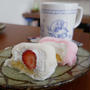 今日のおやつは雪苺娘#コンビニのケーキのレベルが高い