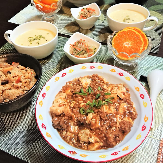 久しぶりに中華！【中華風炊込みご飯と麻婆豆腐de夕食】。ドジな私、と、アメトピと…。