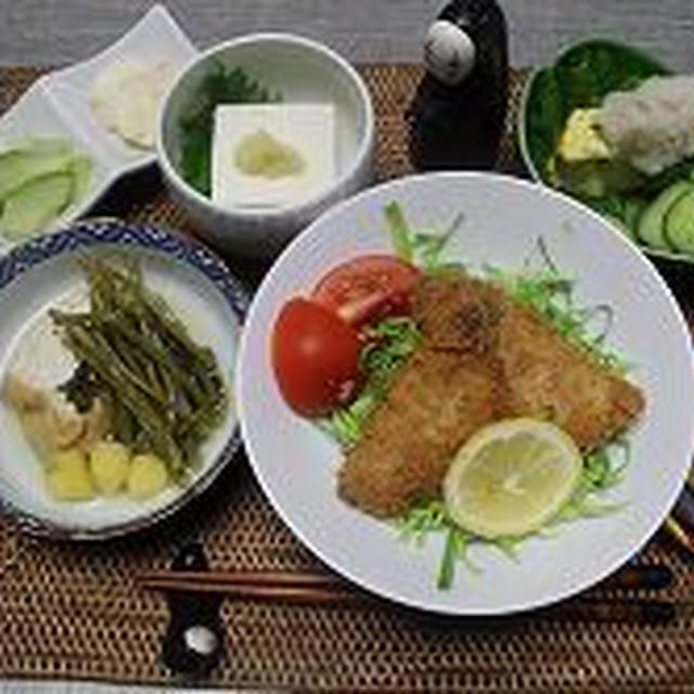 晩ご飯とプチトマトで保存食作り