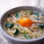 ベーコンとホウレンソウの豆乳カルボナーラうどん