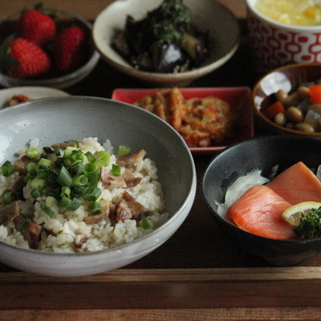 チャーシュー丼献立