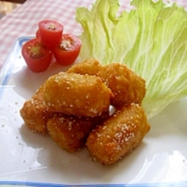 ☆秘密の粉で♪　もっちり　カレーチーズハッシュドポテト☆